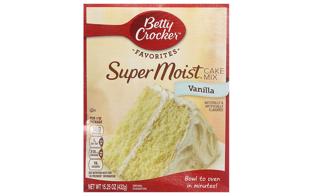 Betty Crocker Super Moist Cake Mix, Vanilla    Box  432 grams